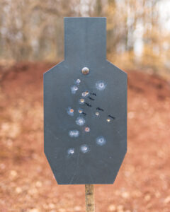 Various impacts on our Genesis AR500 Target Plate 