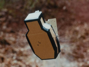 The moment a 10mm 220 grain underwood hard cast projectile impacts our steel target plate. 